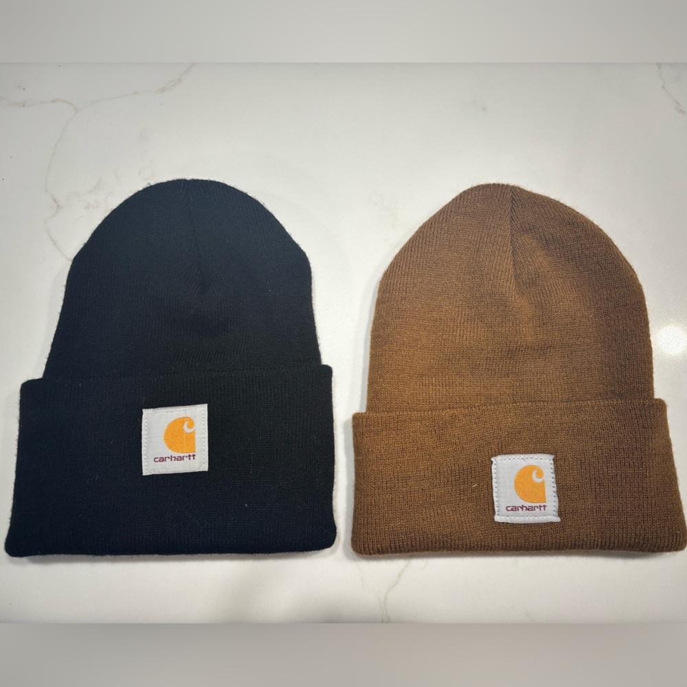 Carhartt Brown and Black Knit Beanie